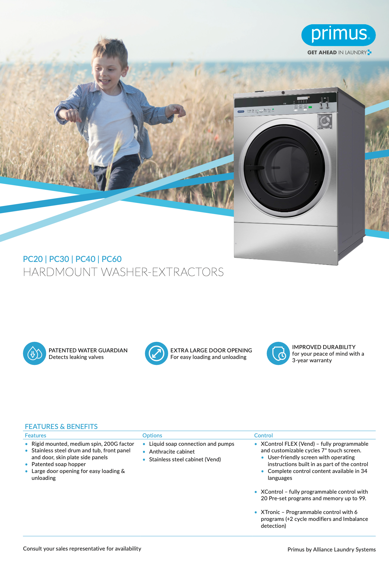 PC20 HARDMOUNT WASHER-EXTRACTORS